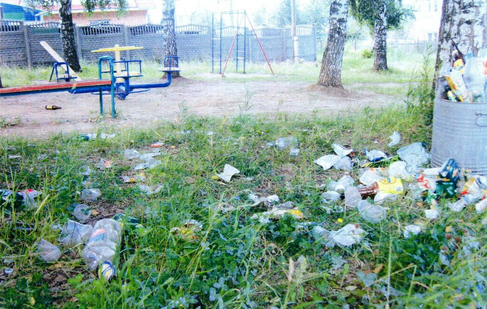 В Ухте одна из детских площадок погрязла в мусоре