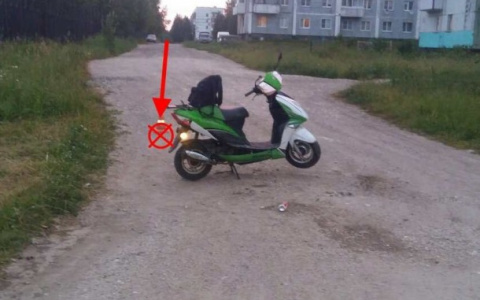В Сосногорске перевернулся скутер