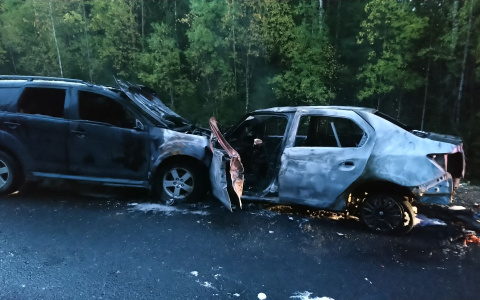 В Коми в загоревшейся машине погиб молодой водитель